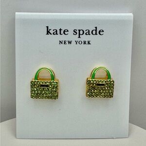 Kate Spade 💚 Sweet Treasures 💚 Green Purse Earrings NEW